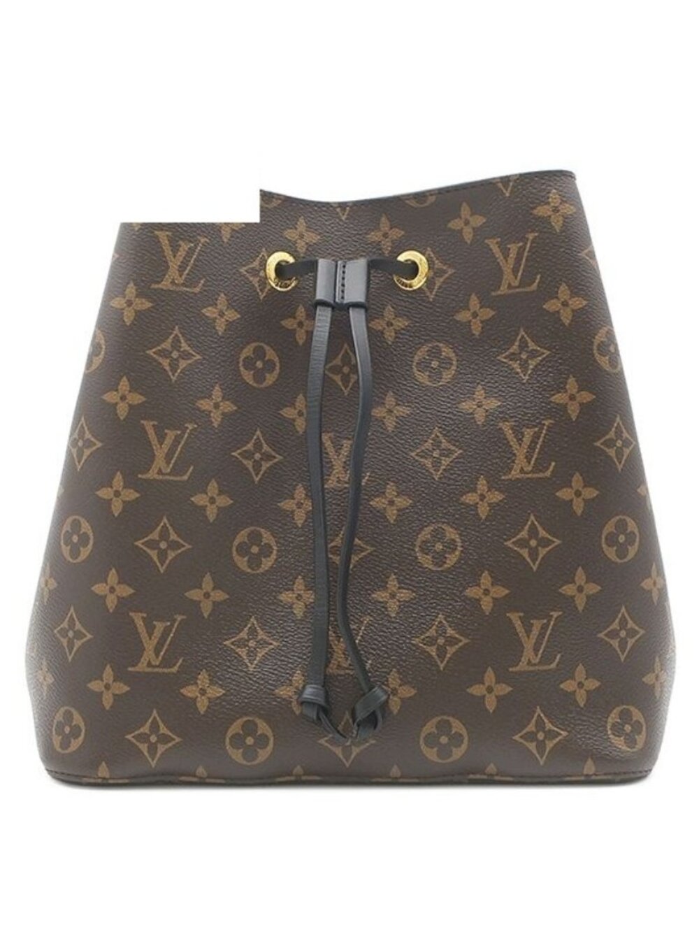 Louis Vuitton Shoulder Bag Neo Noe Monogram Canvas Noir Gold Brown Black
